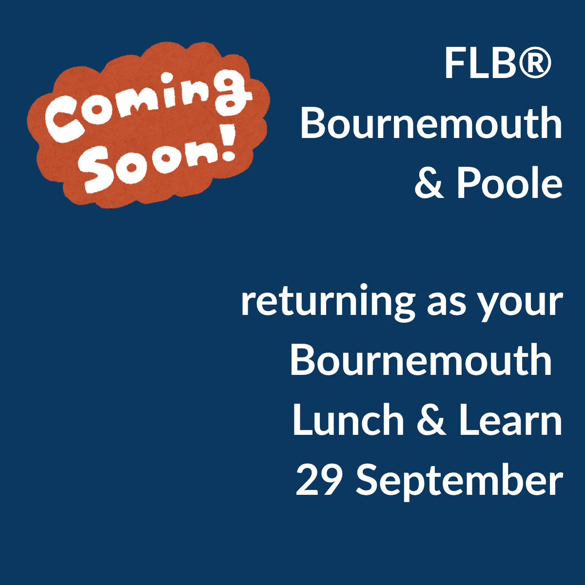 Photo collage of four square photographs of FLB Bournemouth's attendees.  They are all new leaders and are smiling, laughing and listening to one another.  They are all sat around tables.  This is leadership development networking